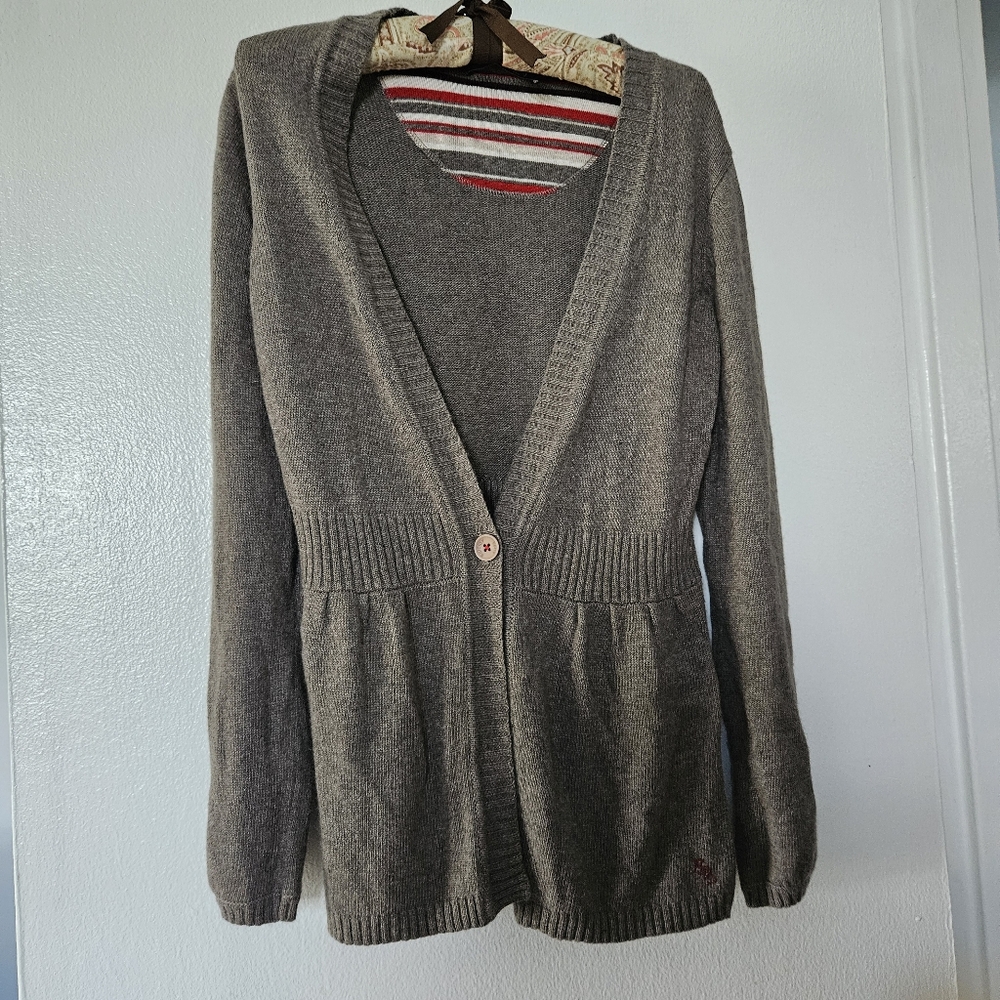 Betty Barclay Gray/Brown "greige" cardigan. ❣️